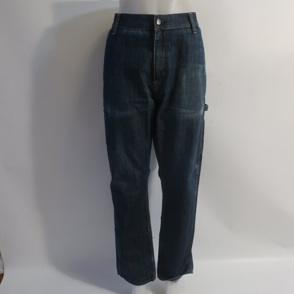 Mens Carhartt WIP Work In Progress Blue Single Knee Pant II Carpenter Jeans 34 - Picture 1 of 16